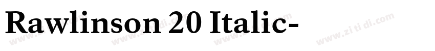 Rawlinson 20 Italic字体转换